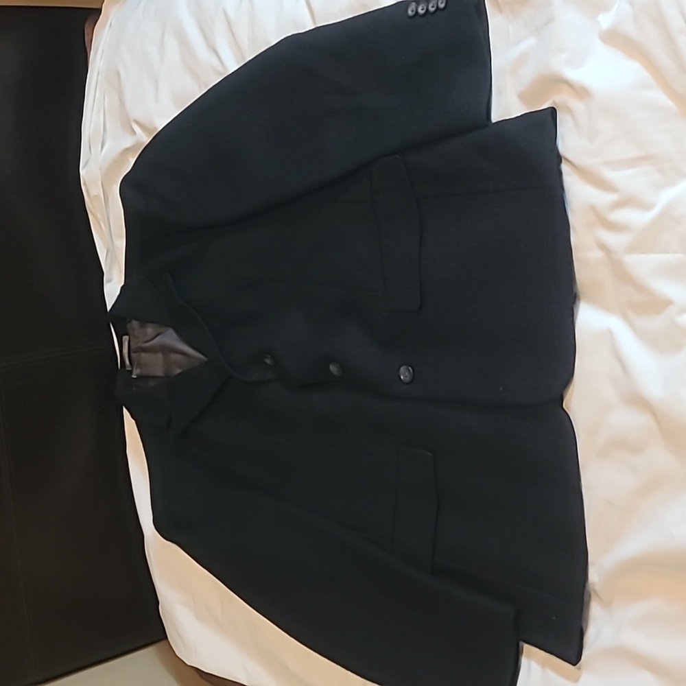 Oscar De La Renta Blazer Suit Jacket Size 41R Black  Single Breasted
